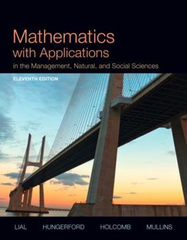 Hardcover Mathematics with Applications in the Management, Natural and Social Sciences Book