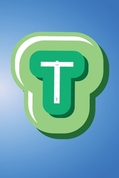 Paperback confetti monogaram notebook letter T: Letter T Initial Monogram Notebook Pretty Confetti Glitter Monogrammed Blank Lined Note Book Writing Pad ... Siz Book