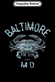 Composition Notebook: JComb Baltimore MD Chesapeake Blue Crab Journal/Notebook Blank Lined Ruled 6x9 100 Pages
