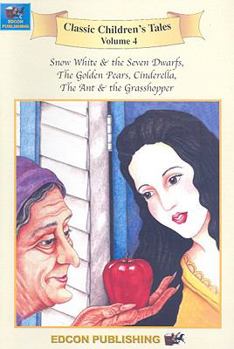 Paperback Snow White & the Seven Dwarfs/The Golden Pears/Cinderella/The Ant & the Grasshopper [Large Print] Book