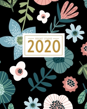 Paperback 2020: Planner Weekly & Monthly - Black Floral - 8x10 2020 Calendar Year Organizer with To Do Lists - January 2020 - December Book