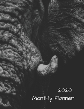 2020 Monthly Planner Elephant Design 8 1/2" x 11"