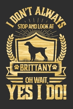 I Don't Always Stop and Look At Brittany OH Wait, Yes I Do!: Personal Planner 24 month 100 page 6 x 9 Dated Calendar Notebook For 2020-2021 Academic Year. Perfect dog lover gift idea for any dog owner
