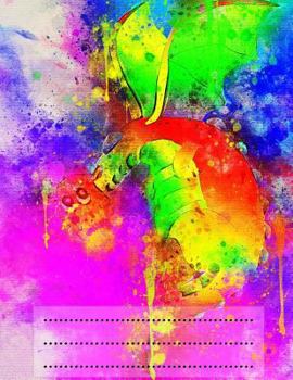 Paperback College Ruled Notebook: Dragon 8.5x11 Book