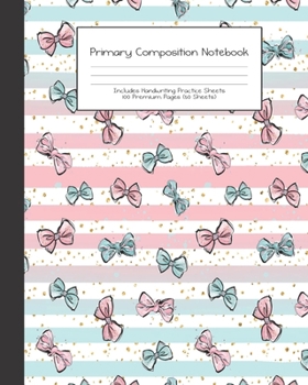 Paperback Primary Composition Notebook: Wintertime School Girls Winter Fun -Grades K-2 - Handwriting Practice Paper-Primary Ruled With Dotted Midline - 100 Pg Book