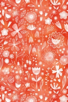 Weekly Planner: A Week to View Diary and Organiser - Monday Start with White Flowers on Coral Cover Art