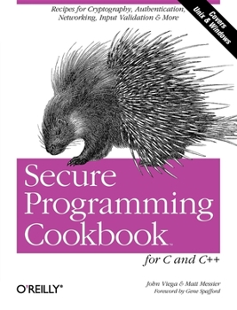 Paperback Secure Programming Cookbook for C and C++ Book