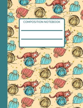 knitting is awesome: Trendy College Ruled Composition Notebook, Perfect Gift For Knitting Enthusiasts , Ideal for School, Study and Work, Writing notes or Doodles, Colorful Cover