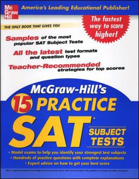 Paperback McGraw-Hill's 15 Practice SAT Subject Tests Book