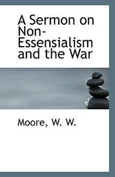 Paperback A Sermon on Non-Essensialism and the War Book
