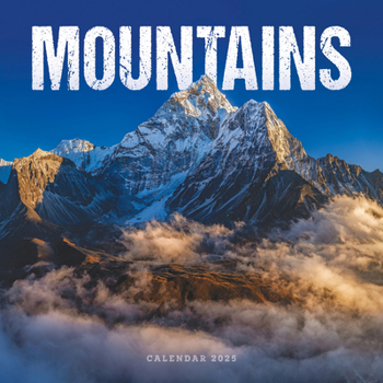 Calendar 2025 Mountains Wall Calendar: Plastic Free Packaging Book