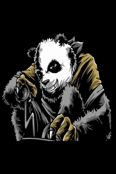 Paperback Notizbuch Hardcore Panda: Stabiles hardcore Panda Notizbuch modernes und auff?lliges Notizbuch kariert 120 karierte Seiten Din A5 perfekt als No [German] Book