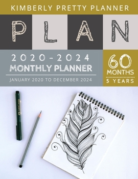 Paperback 2020-2024 5 Year Monthly Planner: calendar planner 5 year - internet login and password - 5 Year Goal Planner - Five Year Life Goal Plan Book