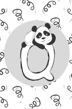 Paperback Q: Initial Q Monogram Notebook Journal Gift Cute Panda character design Book