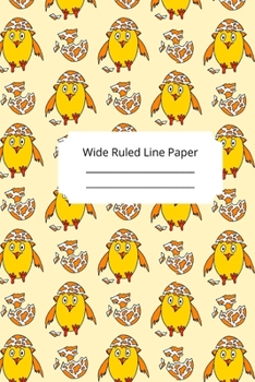 Paperback Baby Chicken Theme Wide Ruled Line Paper Book