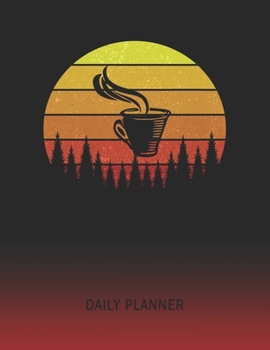Daily Planner: Long Black | 2020 - 2021 Daily Planner For 1 Year Of Planning | Retro Vintage Sunset Cover | January 20 - December 20 | Organizer ... | Plan Days, Set Goals & Get Stuff Done