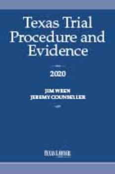 Paperback Texas Trial Procedure and Evidence 2020 Book