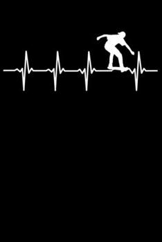 Skater Notizbuch: A5 Kariert 108 Seiten - Skaten Herzschlag Heartbeat Notizheft - Geschenk für Skater & Skateboarder (German Edition)