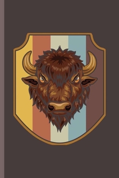 Bison Vintage: Cool Bison Animal Lover Fighter Design Sayings Blank Journal Gift (6"x9") Dot Grid Notebook to write in