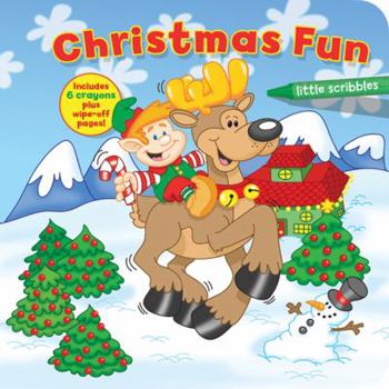 Board book Little Scribbles: Christmas Fun [With 6 Crayons] Book