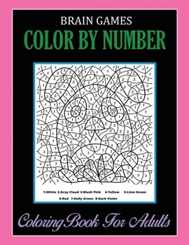 Paperback Brain Games, Color By Number: Coloring Book For Adults Relaxation and Stress Relief Book