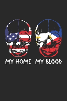 Paperback My Home My Blood: Skull Flag Pride ruled Notebook 6x9 Inches - 120 lined pages for notes, drawings, formulas - Organizer writing book pl Book