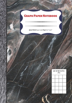 Paperback Graph Paper Notebook: Quad Ruled 4x4 - 110 Pages - 7" x 10" Squared Graphing Paper * Blank Notebook * Grid Paper * Softback ...(Composition Book