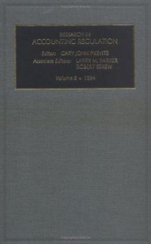 Hardcover Research in Accounting Regulation Vol 8 1994 Book