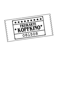 Paperback Notebook: Kopfkino sarcasm Versaut free pass joke gift 120 Pages, 6x9 Inches, Lined / Ruled Book