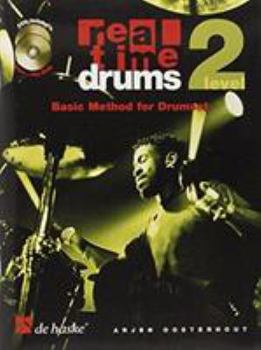 Paperback REAL TIME DRUMS 2 (ENG) BATTERIE +CD - BASIC METHOD FOR DRUMSET - VERSION ANGLAISE Book