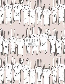 Paperback Notebook: Cute bunnys on grey cover and Dot Graph Line Sketch pages, Extra large (8.5 x 11) inches, 110 pages, White paper, Sket Book