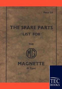 Paperback Spare Parts Lists for the MG Magnette Book