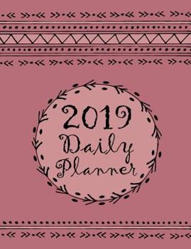 Paperback 2019 Daily Planner: Scandinavian Design in Rose Gold and Pink Book