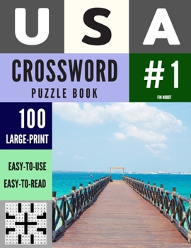 Paperback USA Crossword Puzzle Books: 100 Large-Print Crossword Puzzle Book for Adults (Book 1) [Large Print] Book