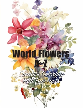 Paperback World Flowers A Z: Creative Coloring with Fun-Facts Book