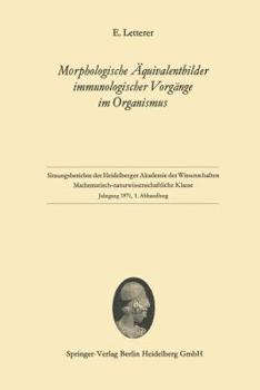 Paperback Morphologische Äquivalentbilder Immunologischer Vorgänge Im Organismus [German] Book