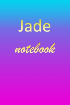 Paperback Jade: Blank Notebook - Wide Ruled Lined Paper Notepad - Writing Pad Practice Journal - Custom Personalized First Name Initia Book