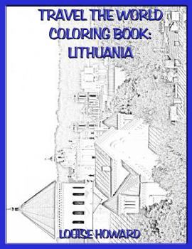 Paperback Travel the World coloring book: Lithuania Book