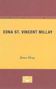 Paperback Edna St. Vincent Millay: University of Minnesota Pamphlets on American Writers Book