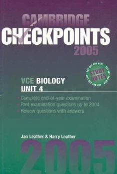 Paperback Cambridge Checkpoints Vce Biology Unit 4 2005 Book