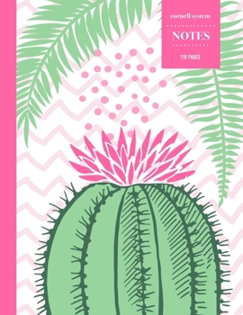 Paperback Cornell System Notes 110 Pages: Cactus Notebook for Professionals and Students, Teachers and Writers - Succulent Llama Pattern Book