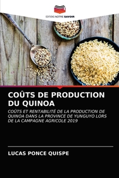 Paperback Coûts de Production Du Quinoa [French] Book