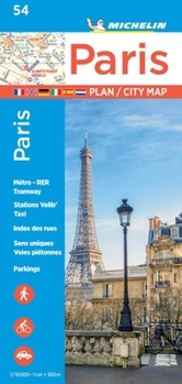 Loose Leaf Michelin Paris Street Map + Index Map 54 Book