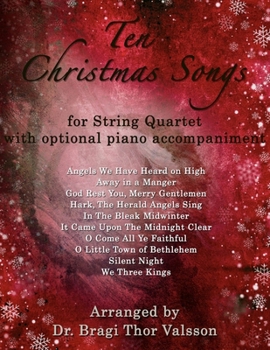 Paperback Ten Christmas Songs - String Quartet with optional Piano Accompaniment Book