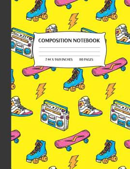 Paperback Composition Notebook: I Love The 80s College Ruled Lined Journal Book