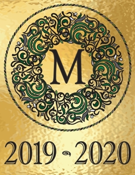 Paperback Weekly Planner Initial Monogram "M" September 2019 - December 2020: Personalized 16-Month Large Print Letter-Sized Schedule Organizer by Week for Teac [Large Print] Book