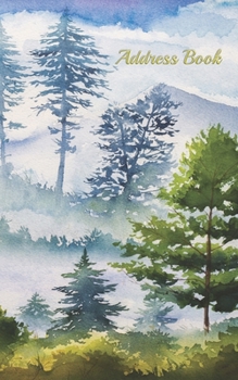 Address Book: Nature Mountain 5”x8” Small pocket size 120 pages with internet Password , Birthdays & Address Book for Contacts, Addresses, Phone ... phone telephone notebook pocket tabs