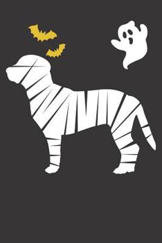 Paperback Notebook: Beagle Halloween Mumie Bat Ghost Gift Dot Grid Dotted 6x9 120 Pages Book