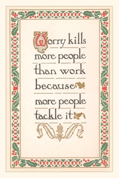 Paperback Vintage Journal Worry Kills More People Book