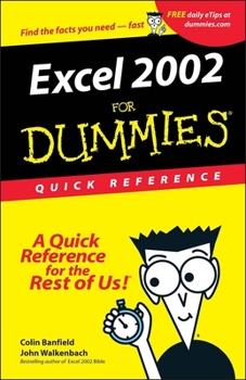 Paperback Excel 2002 for Dummies Quick Reference Book